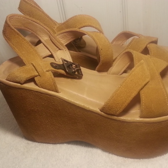 Kork Ease Platform Wedge Sandals Sz 7 - Picture 1 of 9